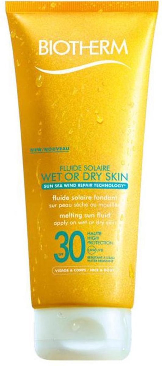 Biotherm Fluide Solaire Wet or Dry Skin SPF 30 - Zonnebrand - 200 ml
