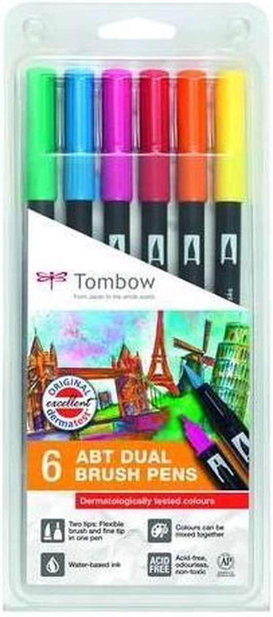 Set of 6 dermatologically tested colours