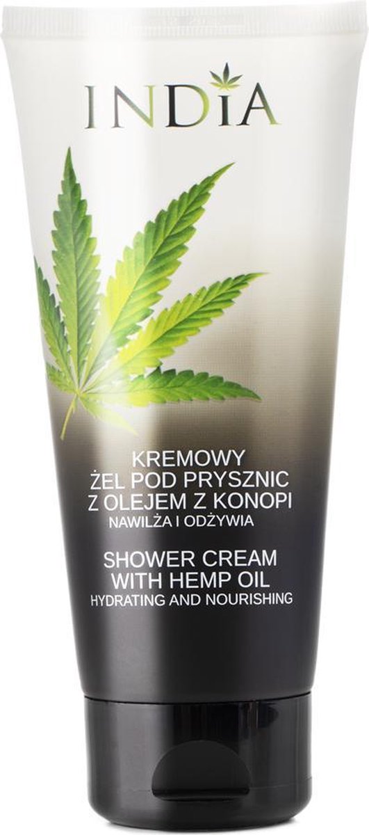 India Cosmetics Crème douchegel met hennepolie - 90% natuurlijke ingrediënten 200ml