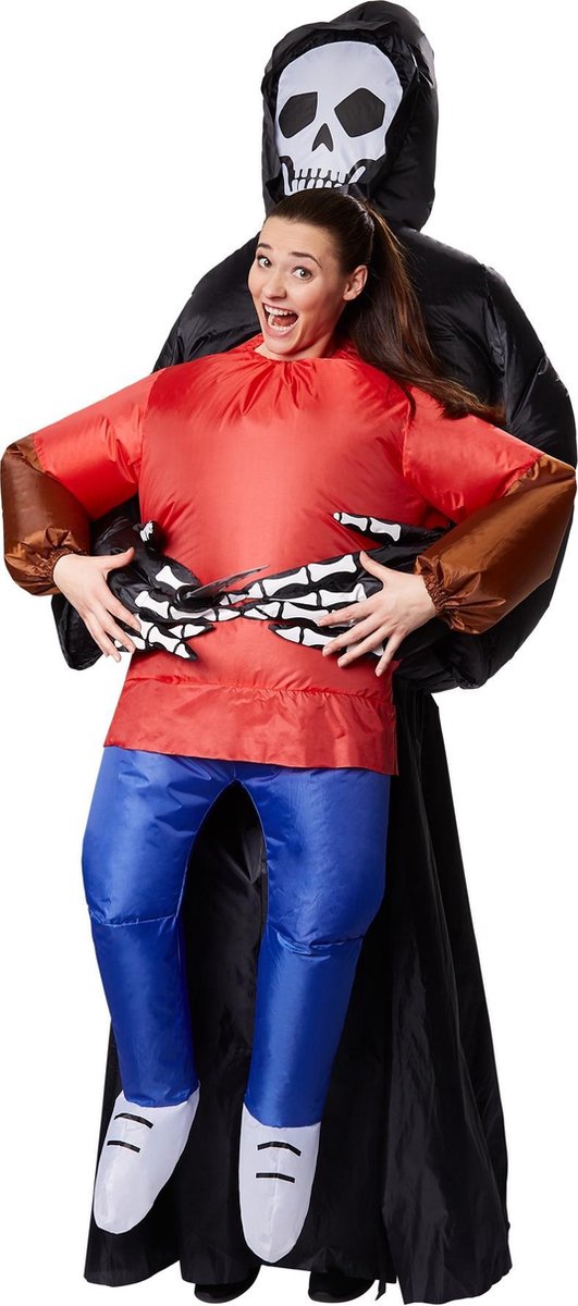 Zelfopblaasbaar Berijdbaar Kostuum Magere Hein  onesize verkleedkleding