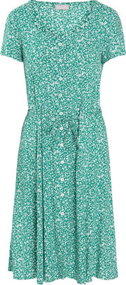 Cassis - Jurk in viscose met bloemenprint - Groen