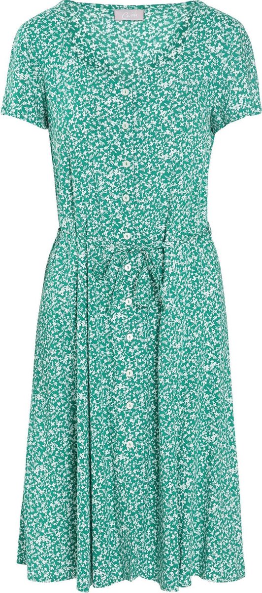 Cassis - Jurk in viscose met bloemenprint - Groen