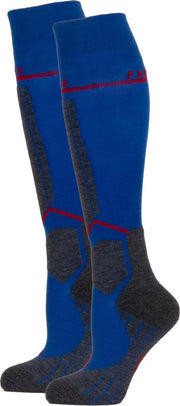 Falke Wintersportsokken - Maat 44/45 - Mannen - blauw/donker blauw/rood