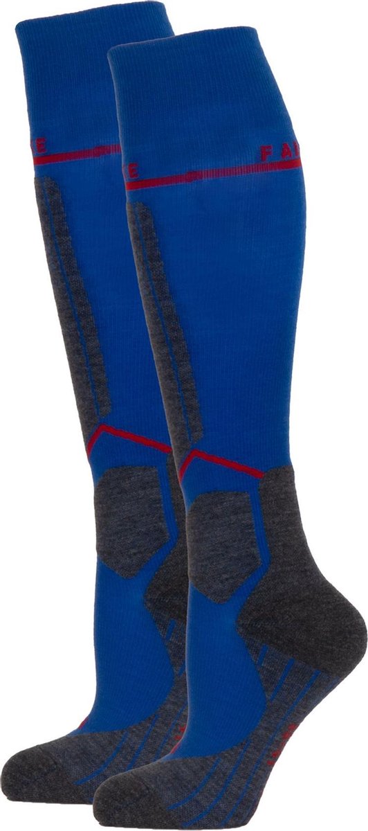 Falke Wintersportsokken - Maat 44/45 - Mannen - blauw/donker blauw/rood