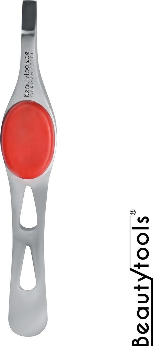 PREMIUM Beautytools Professional Epileer Pincet/ Tweezer Voor Wenkbrauwen: Active Red - Stevige bek - (BT-1000)