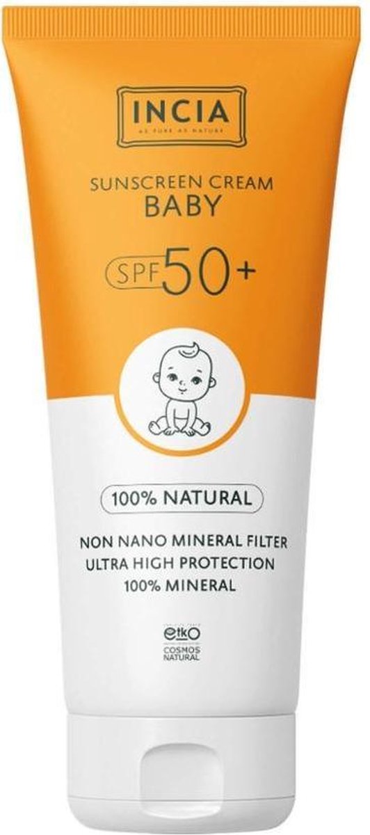 INCIA Natuurlijke zonnebrand Baby & kids SPF 50 - 100ml - zonnecrème