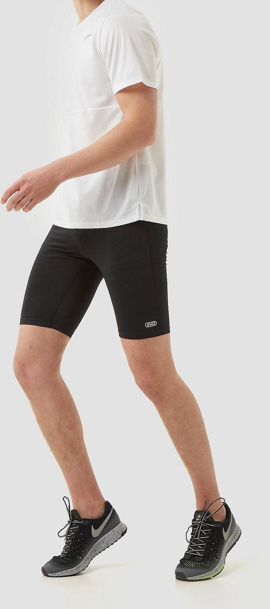 Inq Trie Korte Sportlegging / Hardloopbroek - Zwart - Heren  - Maat S
