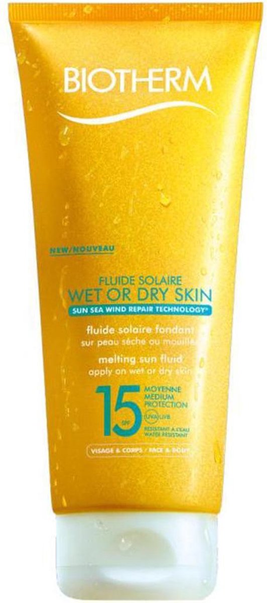 Biotherm Fluide Solaire Wet or Dry Skin Zonnefluïde - SPF 15 - 200 ml