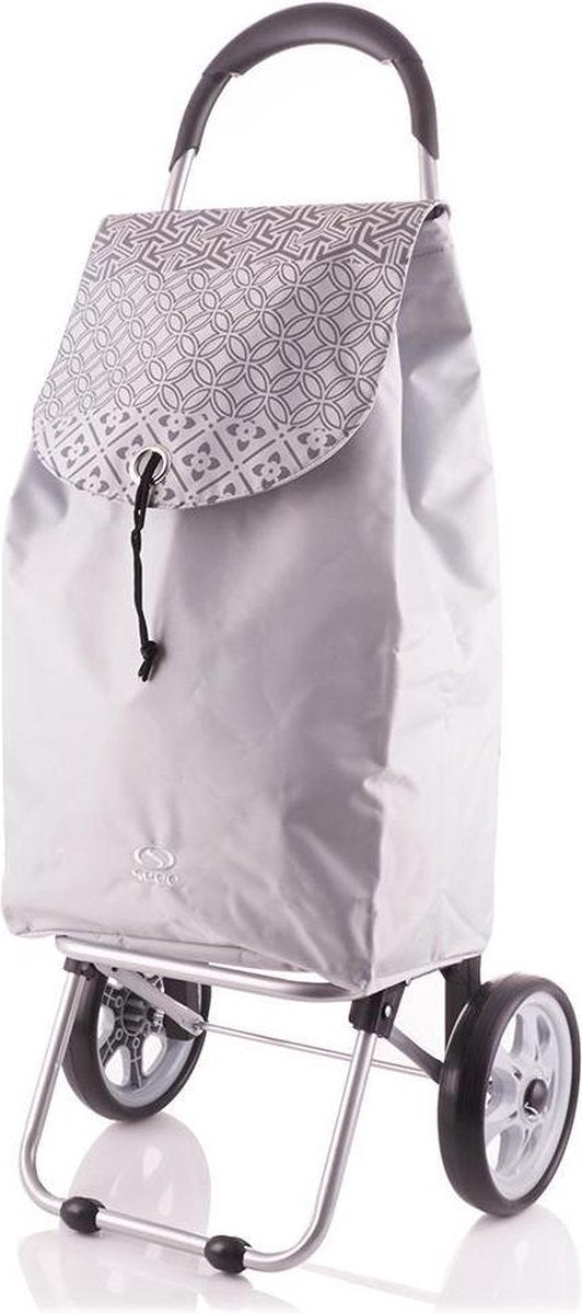 Secc By Davidt'S - Shopper Adelaïde -Silver + Zwarte Bloem - 38 L