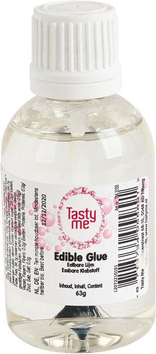 Eetbare lijm - transparant - met kwastje - 63g