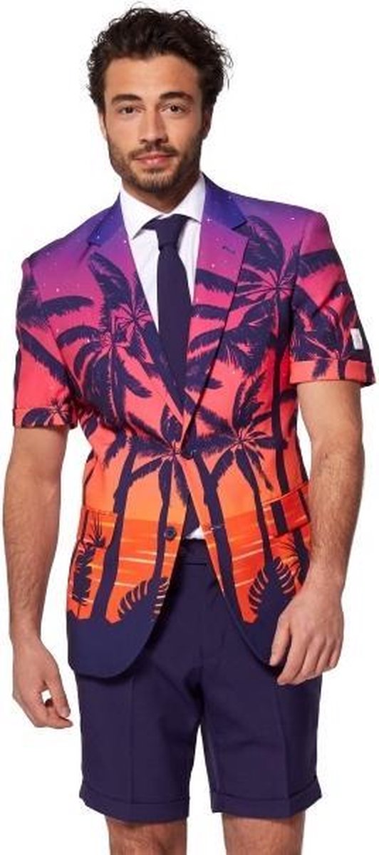 Opposuits Verkleedpak Zomer Suave Sunset Heren Polyester Mt 54
