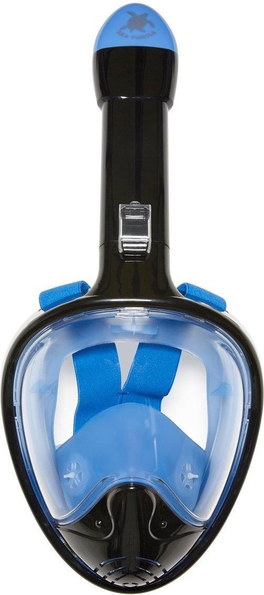 Sea Turtle Full Face Mask Flex Deluxe - Snorkelmasker - Volwassenen - Zwart/Blauw - L/XL