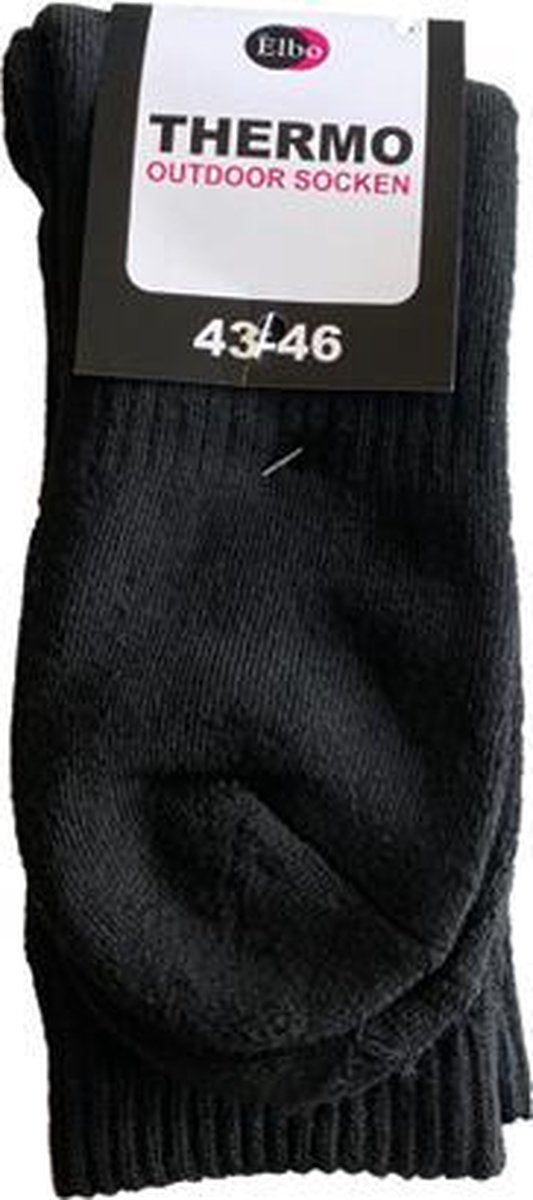 ELBO Thermo sokken - Versterkte hak - Badstof binnen voering - 2-PACK - maat 43/46