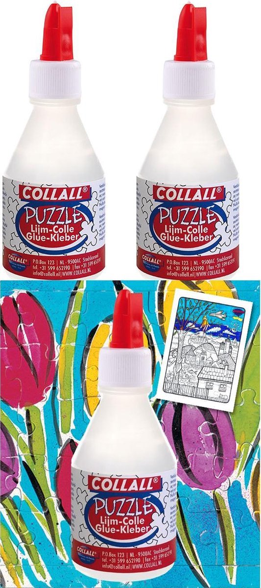 3x Puzzellijm - Totaal 300ml - Geniet langer van je gemaakte puzzel !