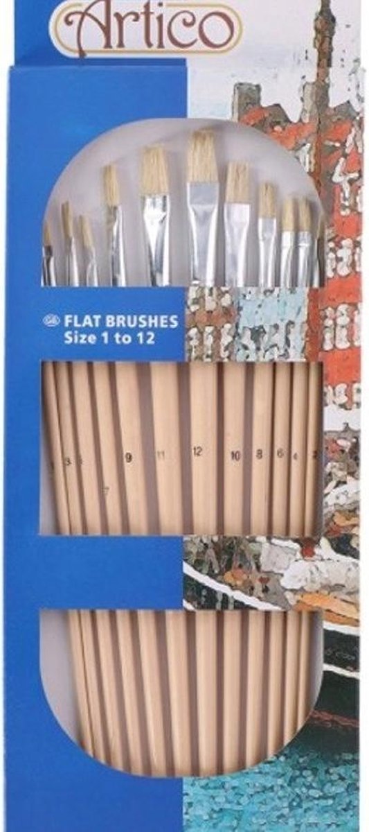 Penselen set Plat - 12 delig