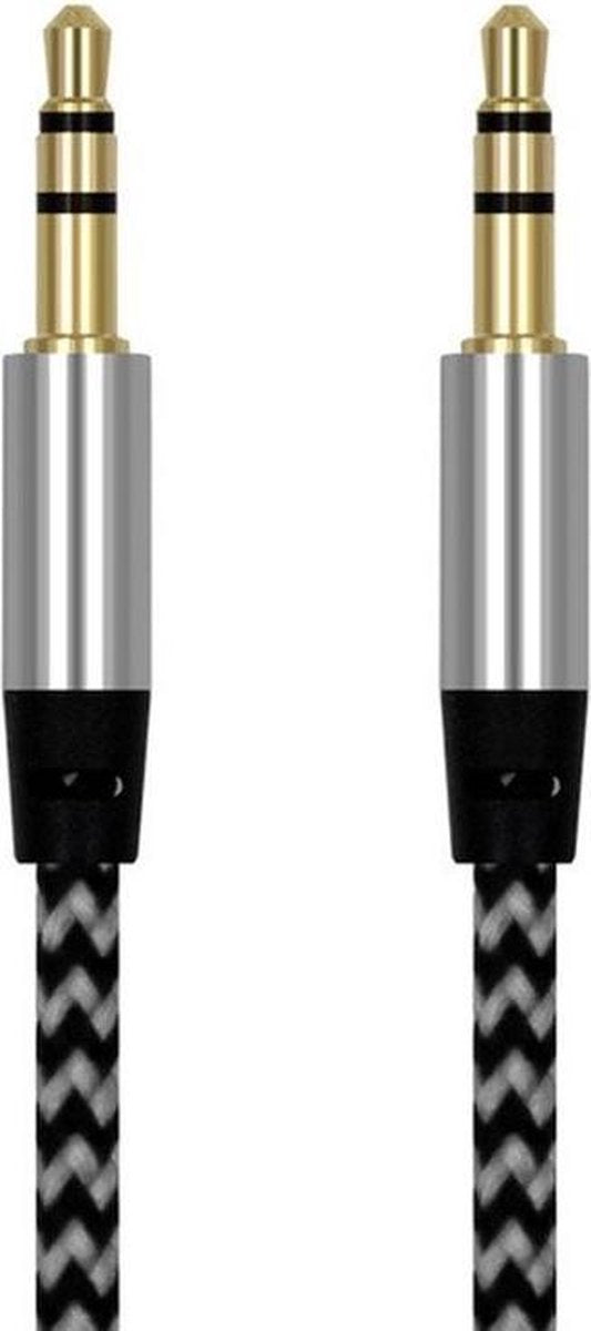 Stereo Audio Jack Kabel 3.5 mm-Audiojack-AUX kabel 3.5 mm stereokabel Audiojack-Universeel-Voor Auto-Telefoon-Samsung-Apple iPhone-iPod-iPad-Plug Auto aux Voor Iphone -Samsung -Xiaom- samsung-mp3-mp4-geluidskaart-tv-Zwart-1 meter
