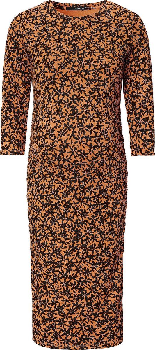 Supermom Jurk Black Flower Zwangerschap Maat XXS