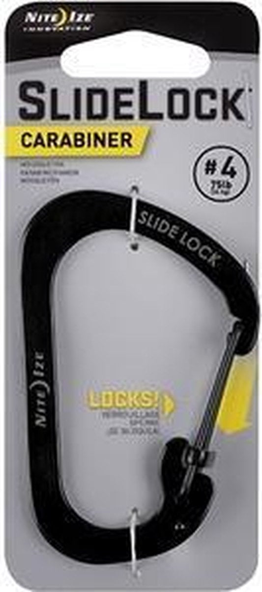 Nite Ize Carabiner Slidelock zwart max 34 kg 8 cm