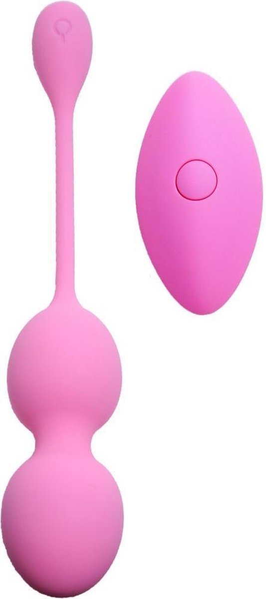 Vagina Balletjes - Vibrerende -  met Afstands bediening - Vibrerend Eitje - Trill Ei - 80g Pink 10 function USB Remote Control - Boss Series