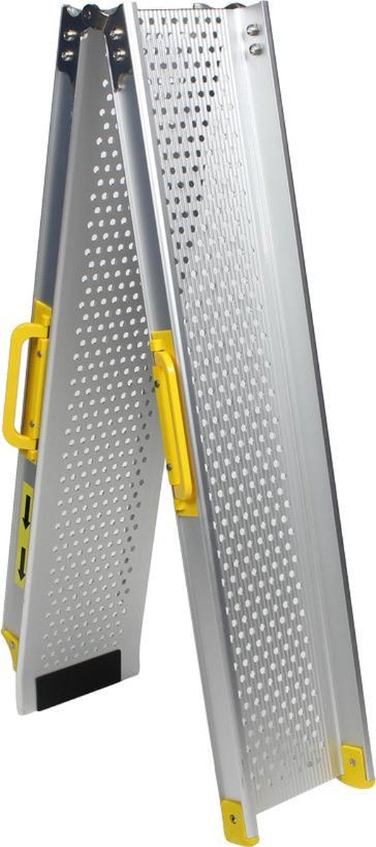 Datona® - Aluminium oprijplaat opvouwbaar - 180 cm rijgoot rijplaat
