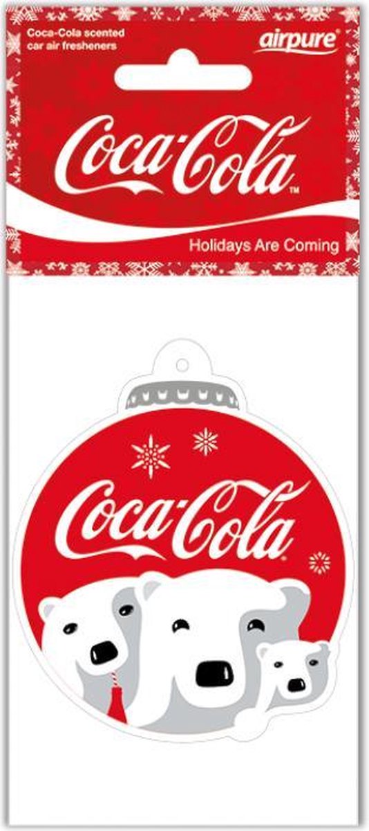 Coca-Cola airfreshner ijsbeer / Kerst kerstbal vorm
