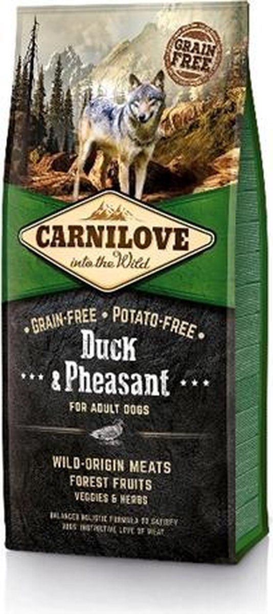 Carnilove duck / pheasant adult - 12 kg - 1 stuks