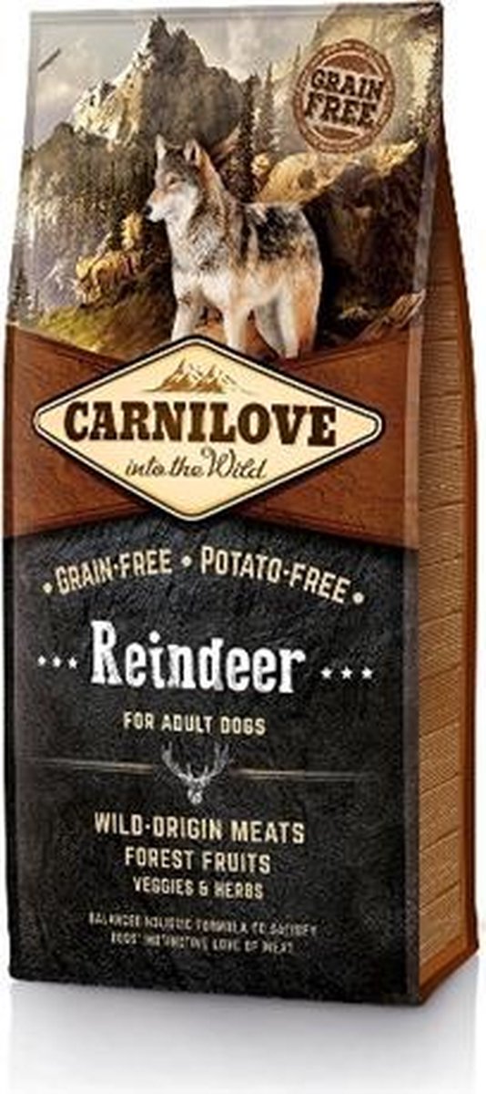 Carnilove reindeer adult - 12 kg - 1 stuks