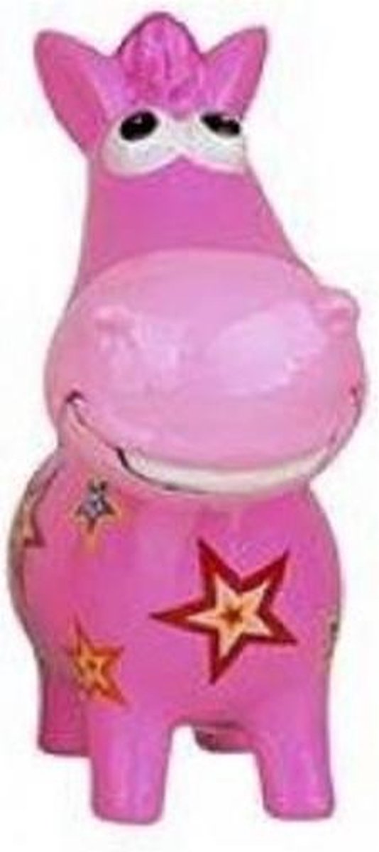 HKM Spaarpot - Funny Horses - staand - roze