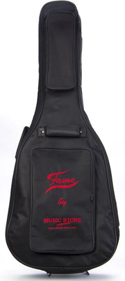 Bags voor western gitaren - Fame Western gitaar Gigbag Deluxe zwart/rood Logo