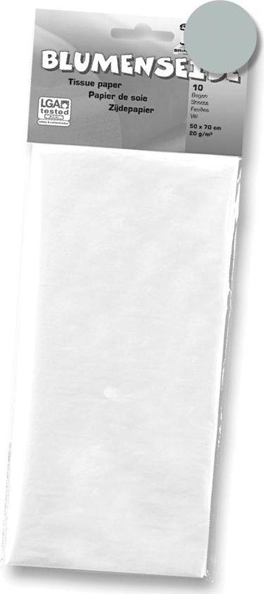 9x Folia zijdepapier zilver
