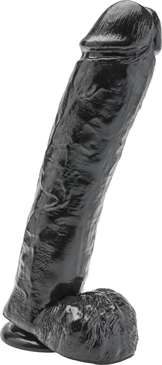 ToyJoy - Dildo 28cm met ballen - Zwart