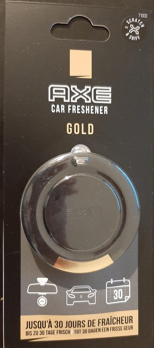 Axe Geurhanger car - 6 cm - Gold - car refreshener