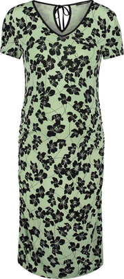 Supermom Jurk Green Flower Zwangerschap Maat XXS