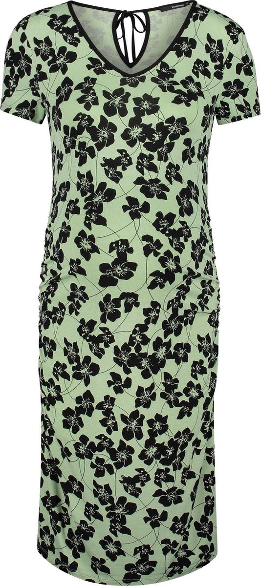 Supermom Jurk Green Flower Zwangerschap Maat XXS
