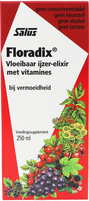 Salus Floradix IJzer-elixir – Bij vermoeidheid – Voedingssupplement – 250 ml