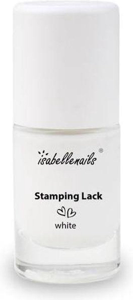 Isabelle Nails Stempel Lak Wit 6ml.