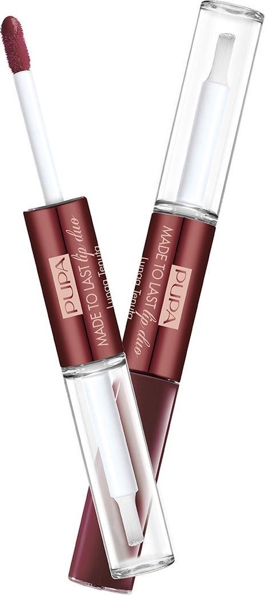 Sale Pupa Collection Prive Made To Last Lip Duo 014 Exclusive Burgundy-waterproof