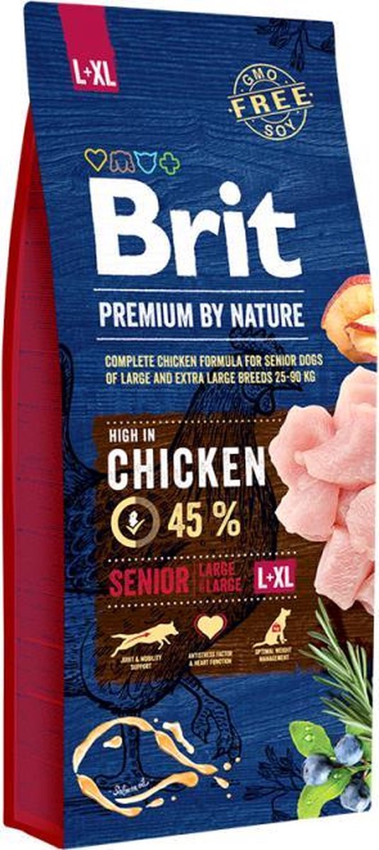 Brit Premium by Nature hondenvoer Senior L/XL 15 kg -  - 80009421