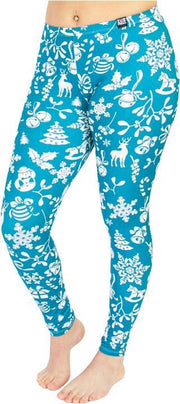 ZUMPREMA Foute kerst legging - Groen - beige