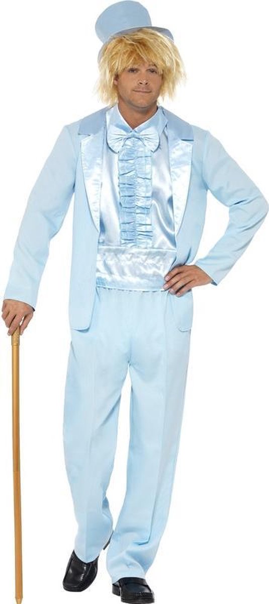 Blauw jaren 90 fun smoking voor heren - verkleedpak 48-50 (M)
