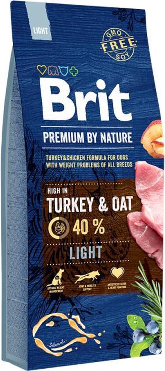 Brit Premium by Nature hondenvoer Light 15 kg -  - 80009421