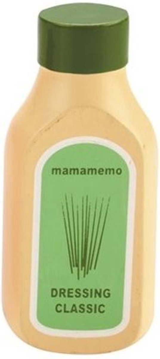 Mama Memo Fles Dressing Hout 10 Cm Wit/groen