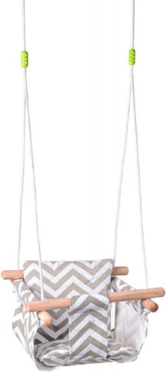 Babyschommel vanaf 6 maanden canvas en hout