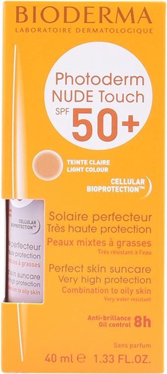 Bioderma - Photoderm Nude Touch Fluid SPF 50+ - Ochranný tónovaný fluid pro smíšenou až mastnou pleť  Light