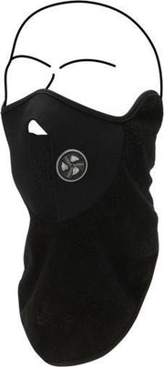 Zwarte fleece gezichtswarmer sjaal