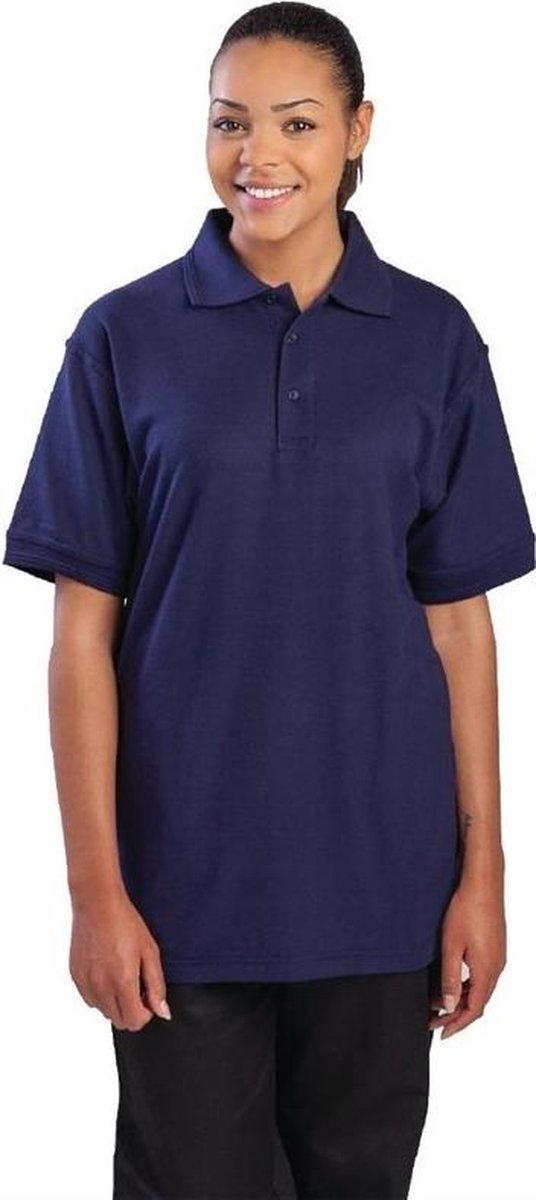 Unisex poloshirt donkerblauw