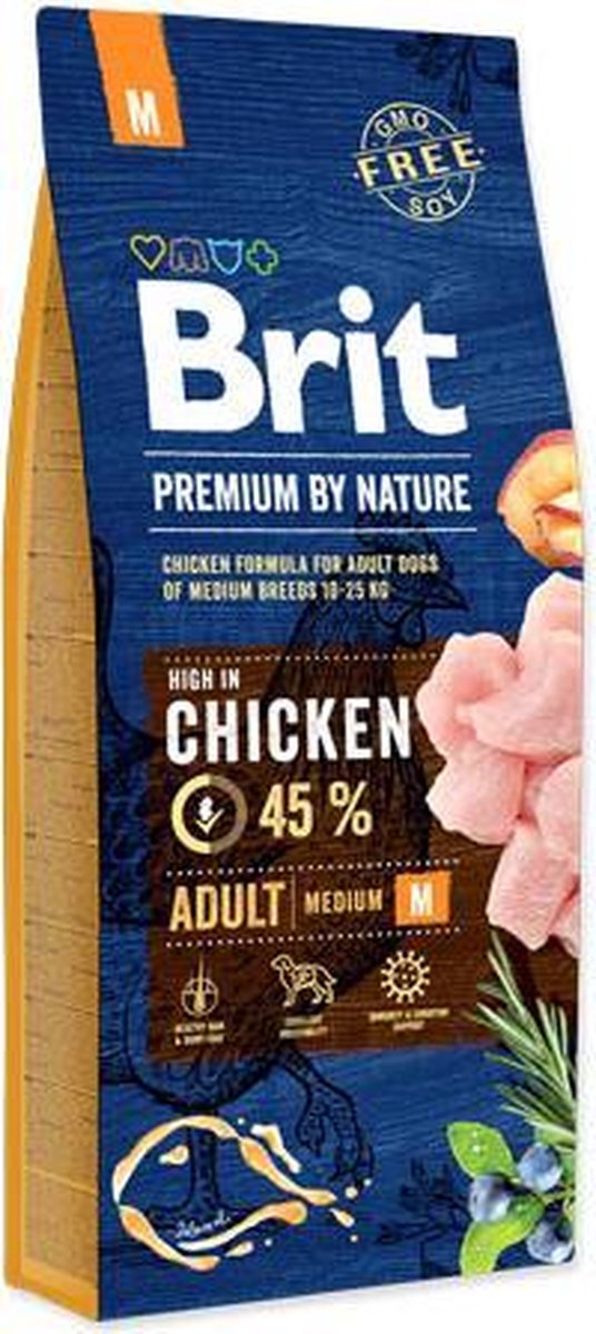 Brit Premium Adult Medium Hond 15kg