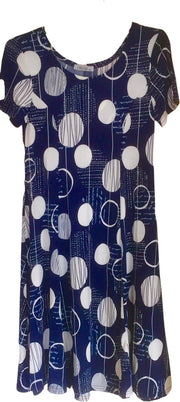 Hoogwaardige Dames Jurk / Zomerjurk / Strandjurk | 100% Viscose | Blauw - L/XL