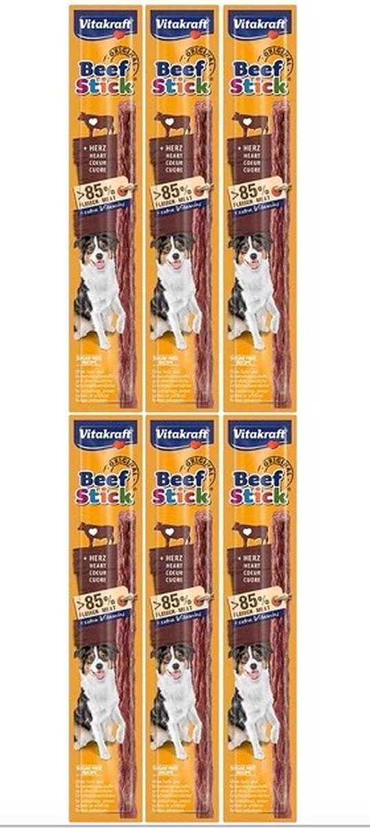 Hondensnack - Vitakraft - BEEF-STICK HART - per 6 stuks