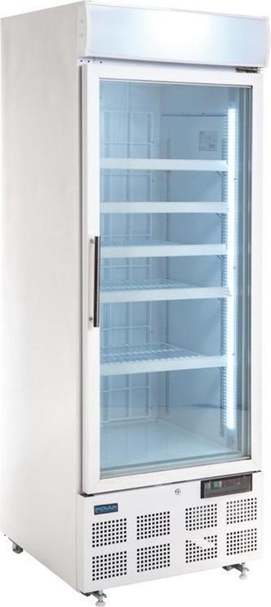 Polar display vriezer met lichtkoof 412ltr